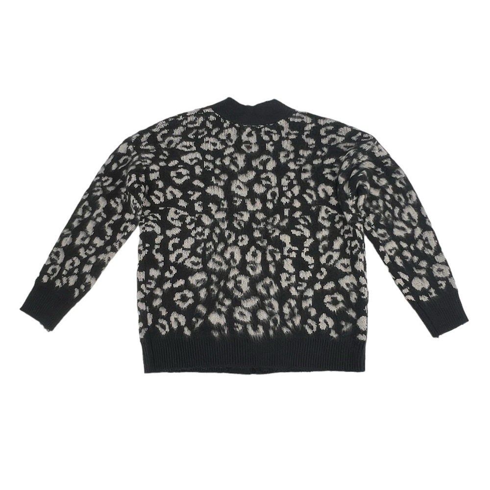 Universal Thread Black White Cheetah Print Cardigan Sweater Size Small Women’s - Picture 3 of 5